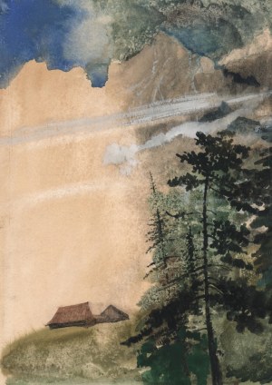 TRUCHANOWSKA Bożena (ur. 1929), [rysunek, lata 1970-te] [pejzaż górski]