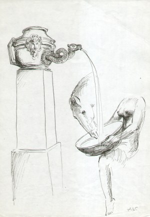 UNIECHOWSKI Antoni (1903-1976), [rysunek] Bez tytułu
