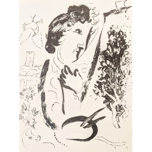 CHAGALL Marc (1887-1985), [tisk, 1963] [Autoportrét] nebo [Před obrazem].