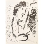 CHAGALL Marc (1887-1985), [grafika, 1963] [Autoportret] lub [Przed obrazem]