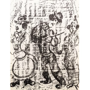 CHAGALL Marc (1887-1985), [grafika, 1963] [Wędrujący muzykanci]