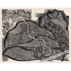 JURGIELEWICZ Mieczyslaw (1900-1983), [print, 1965] [Podgórze landscape].