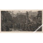 ŁOPIEŃSKI Ignacy (1865-1941), [engraving, 1898] Exit of the Żaki from Cracow in the year 1549