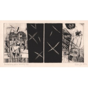 ŁUSZCZKIEWICZ-JASTRZĘBSKA Maria (b. 1929), [graphic, 1980] Crossed Landscape