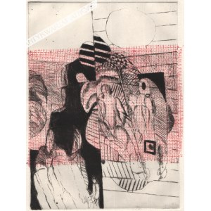 ŁUSZCZKIEWICZ-JASTRZĘBSKA Maria (nar. 1929), [grafika, 1970] Ve stínu