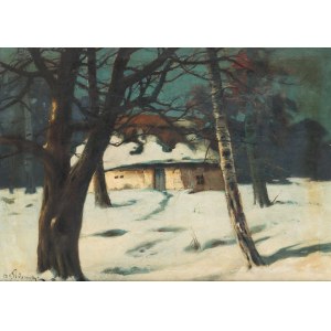 Mieczyslaw Korwin-Piotrowski (1869 Kamieniec Podolski - 1930 Lviv), Winter Landscape