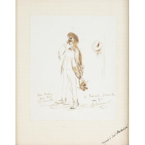 Tadeusz Makowski (1882 Osvětim - 1932 Paříž), S návštěvou. Autoportrét umělce.