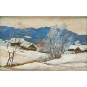 Jan Bukowski (1873 Nowy Sącz - 1938 Nowy Targ), Pejzaż z Tatrami w tle