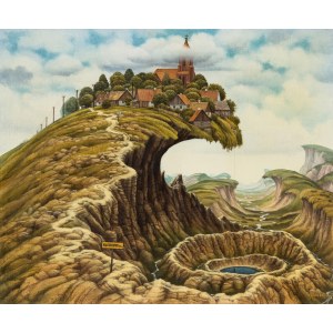 Jacek Yerka (b. 1952 Torun), Road to Kądziałkowo, 1994.