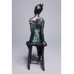 Joanna Zakrzewska, Girl on a Stool (Bronze, height 22.5 cm. Edition 1/6)