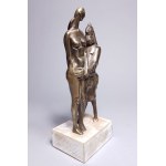 Robert Dyrcz, Frau und Satyr (Bronze, Höhe 25 cm. Einzigartig)