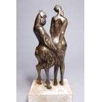 Robert Dyrcz, Woman and Satyr (Bronze, H. 25 cm. Unique)