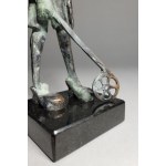 Jacek Cholewa, Pinocchio with a Wheel (Bronze, H. 21 cm. Edition 2/8)