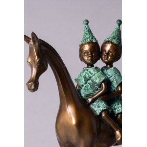 Pawel Erazmus, Children on Horseback (Bronze, height 36 cm)