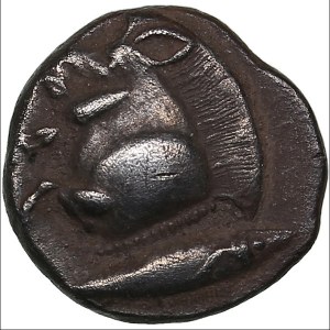 Mysia, Kyzikos AR Hemiobol circa 450-400 BC
