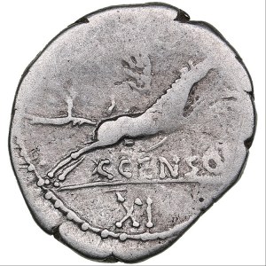 Roman Republic, Rome AR Denarius - C. Censorinus (88 BC)