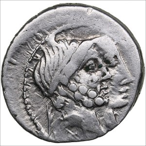 Roman Republic, Rome AR Denarius - C. Marcius Censorinus (88 BC)