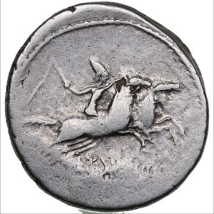 Roman Republic, Rome AR Denarius - C. Marcius Censorinus (88 BC)