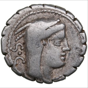 Roman Republic, Rome AR Denarius serratus - Procilia (ca. 80 BC)