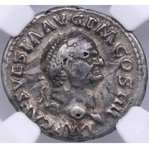 Roman Empire Plated Denarius - Vespasian (AD 69-79) - NGC VF