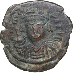 Byzantine, Nikomedia Æ Follis or 40 Nummi - Maurice Tiberius (AD 582-602)