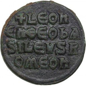 Byzantine Æ Follis - Leo VI (886-912 AD)