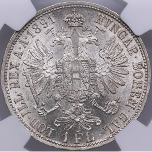 Austria Florin 1891 - NGC MS 62