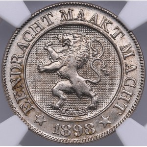 Belgium 10 centimes 1898 - NGC MS 66