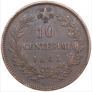 Italy 10 centesimi 1863