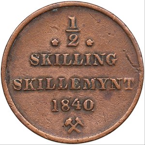 Norway 1/2 skilling 1840
