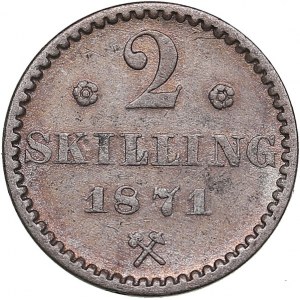 Norway 2 skilling 1871