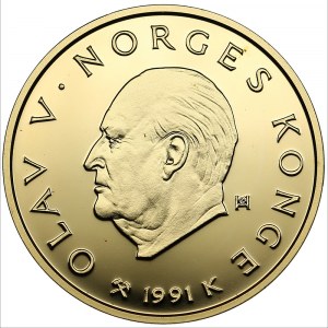 Norway 1500 kroner 1991 - Olympics Lillehammer 1994