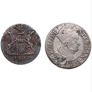 Poland, Danzig grosz 1579 & 1 grosz 1809 (2)