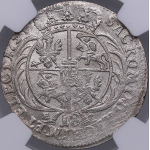 Poland Ort (18 grossus) 1754 EC - NGC MS 64