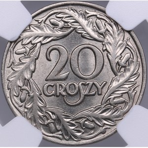 Poland 20 groszy 1923 - NGC MS 63