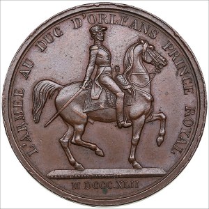 France medal The army to the Duke of Orleans prince, 1842