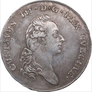 Sweden 1 Riksdaler 1775 - Gustav III (1771-1792)
