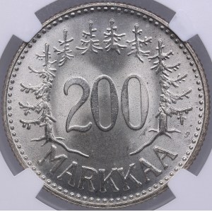 Finland 200 markkaa 1958 S - NGC MS 68