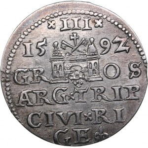 Riga, Poland 3 grosz 1592 - Sigismund III (1587-1632)