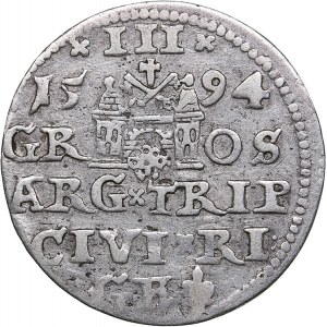 Riga, Poland 3 grosz 1594 - Sigismund III (1587-1632)