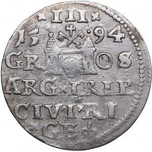 Riga, Poland 3 grosz 1594 - Sigismund III (1587-1632)