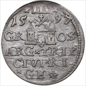 Riga, Poland 3 grosz 1597 - Sigismund III (1587–1632)
