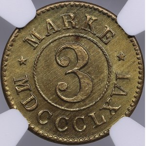 Estonia, Dorpat - Russia notgeld 3 marke (3 kopecks) 1866
