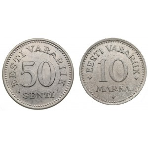 Estonia 10 marka 1925 & 50 senti 1936 (2)