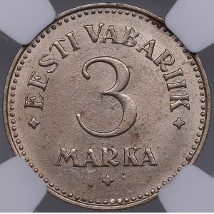 Estonia 3 marka 1925 - NGC MS 63