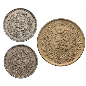 Estonia 1 marka 1926 & 1 kroon 1934 (3)