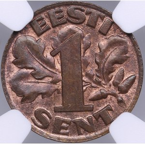 Estonia 1 sent 1929 - NGC MS 64 BN