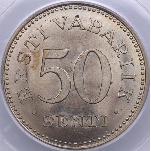 Estonia 50 senti 1936 - PCGS MS65
