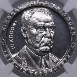 Estonia 10 krooni 1974 - General Johan Laidoner - NGC PF 69 CAMEO
