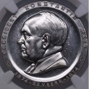 Estonia medal President Konstantin Päts 1974 - NGC MS 63